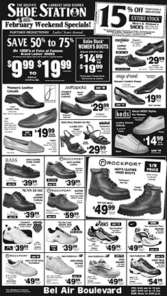 Shoe station ad We do not have current Ad for you today. Please check back soon.